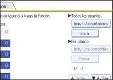 Ilustración de la pantalla panel de mandos