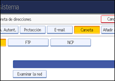 Ilustración de la pantalla panel de mandos