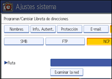 Ilustración de la pantalla panel de mandos