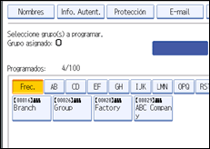 Ilustración de la pantalla panel de mandos