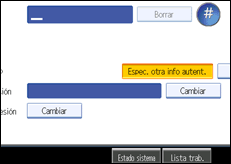 Ilustración de la pantalla panel de mandos