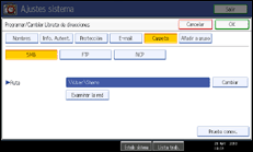 Ilustración de la pantalla panel de mandos