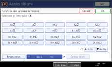 Ilustración de la pantalla panel de mandos