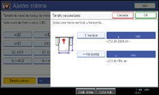 Ilustración de la pantalla panel de mandos