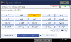 Ilustración de la pantalla panel de mandos