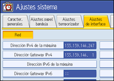 Ilustración de la pantalla panel de mandos