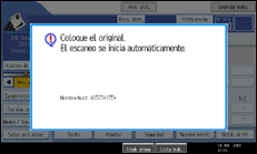 Ilustración de la pantalla panel de mandos