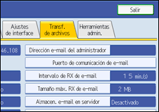 Ilustración de la pantalla panel de mandos