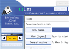 Ilustración de la pantalla panel de mandos