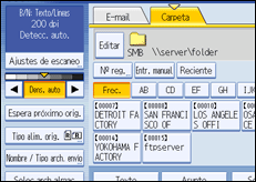 Ilustración de la pantalla panel de mandos