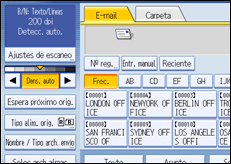 Ilustración de la pantalla panel de mandos