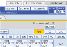 Ilustración de la pantalla panel de mandos