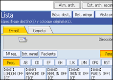Ilustración de la pantalla panel de mandos