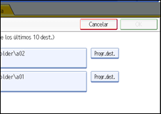 Ilustración de la pantalla panel de mandos