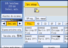 Ilustración de la pantalla panel de mandos