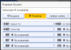 Ilustración de la pantalla panel de mandos