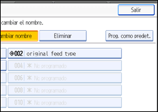 Ilustración de la pantalla panel de mandos