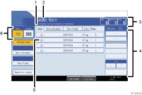 Illustration numérotée du panneau de commande