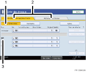 Illustration numérotée du panneau de commande