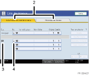 Illustration numérotée du panneau de commande