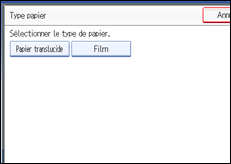 Illustration de l'écran du panneau de commande