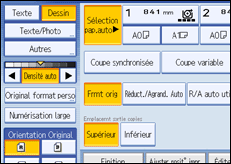 Illustration de l'écran du panneau de commande