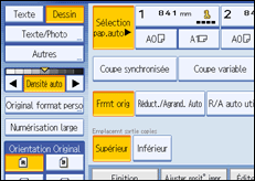 Illustration de l'écran du panneau de commande