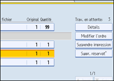 Illustration de l'écran du panneau de commande