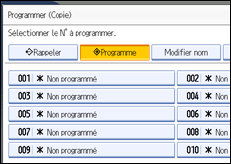Illustration de l'écran du panneau de commande