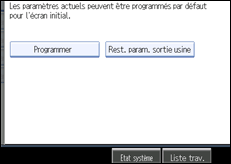 Illustration de l'écran du panneau de commande