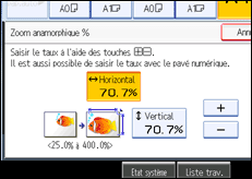 Illustration de l'écran du panneau de commande