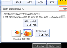 Illustration de l'écran du panneau de commande