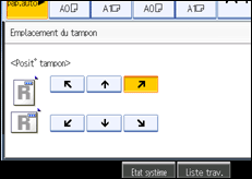 Illustration de l'écran du panneau de commande