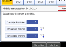 Illustration de l'écran du panneau de commande