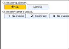 Illustration de l'écran du panneau de commande