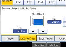Illustration de l'écran du panneau de commande