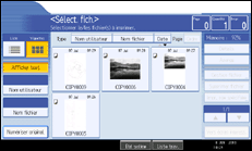 Illustration de l'écran du panneau de commande