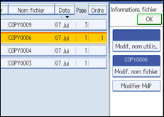 Illustration de l'écran du panneau de commande