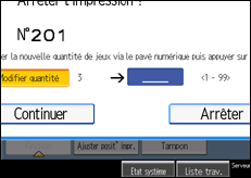 Illustration de l'écran du panneau de commande
