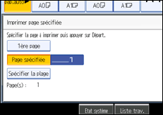 Illustration de l'écran du panneau de commande