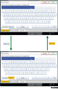 Illustration des touches