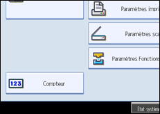 Illustration de l'écran du panneau de commande
