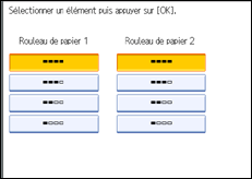 Illustration de l'écran du panneau de commande