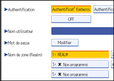 Illustration de l'écran du panneau de commande