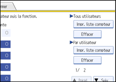 Illustration de l'écran du panneau de commande
