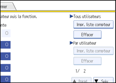 Illustration de l'écran du panneau de commande