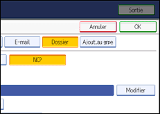 Illustration de l'écran du panneau de commande