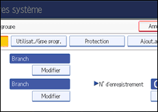 Illustration de l'écran du panneau de commande