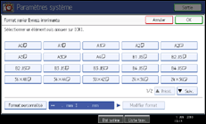 Illustration de l'écran du panneau de commande