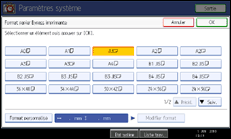 Illustration de l'écran du panneau de commande